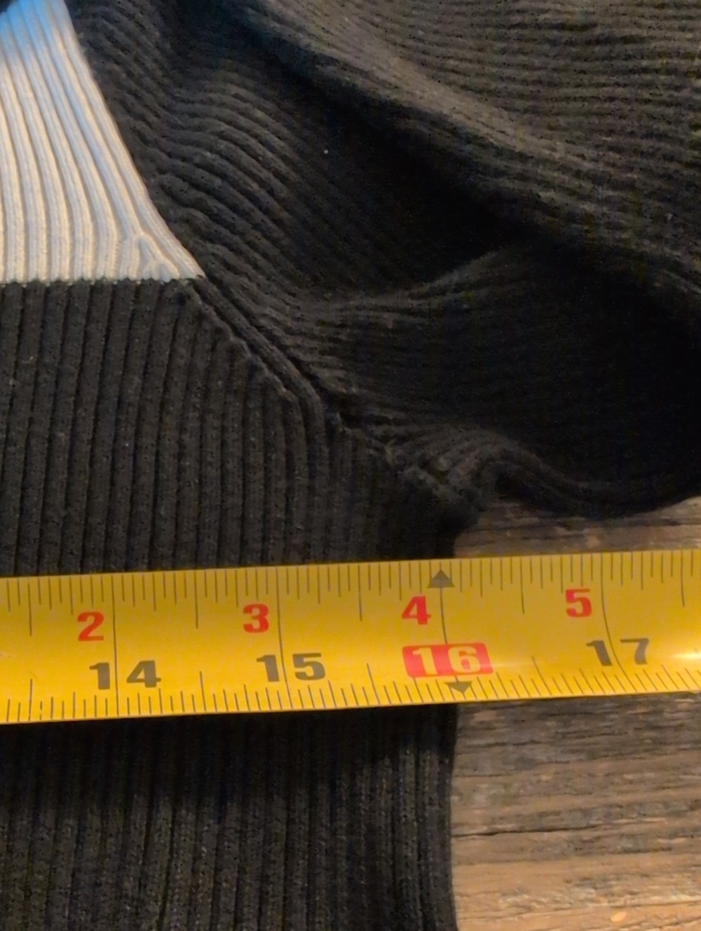 Lauren Ralph Lauren Black Ivory Colorblock Ribbed Turtleneck Sweater Large - Picture 12 of 14